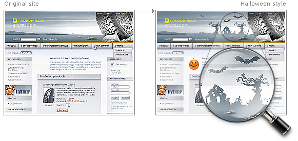 Halloween web site decoration service