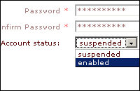 Temporarily disable accounts of users