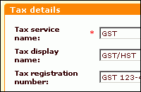 Customizable tax calculation