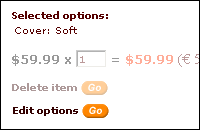Edit product options in cart/wishlist