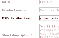 Support for downloadable goods (e-goods)