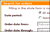 Customers can search & browse their order history