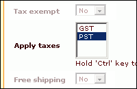 Product-specific taxes