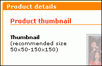 Product thumbnails