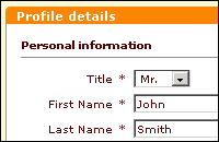 Registered customers can edit their profile