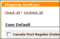 Markups for real-time shipping