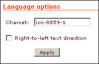 Right-to-left direction for displaying text