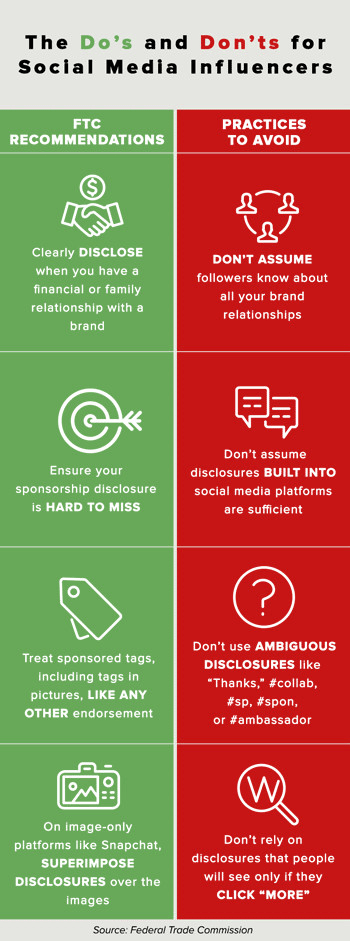 The Do's and Dont's for Social Media Influencers