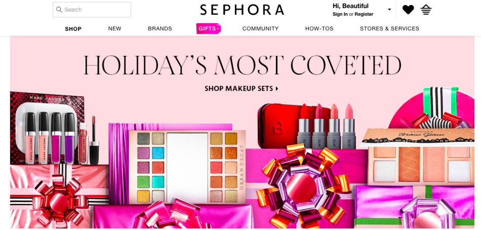 Sephora Website Color Scheme