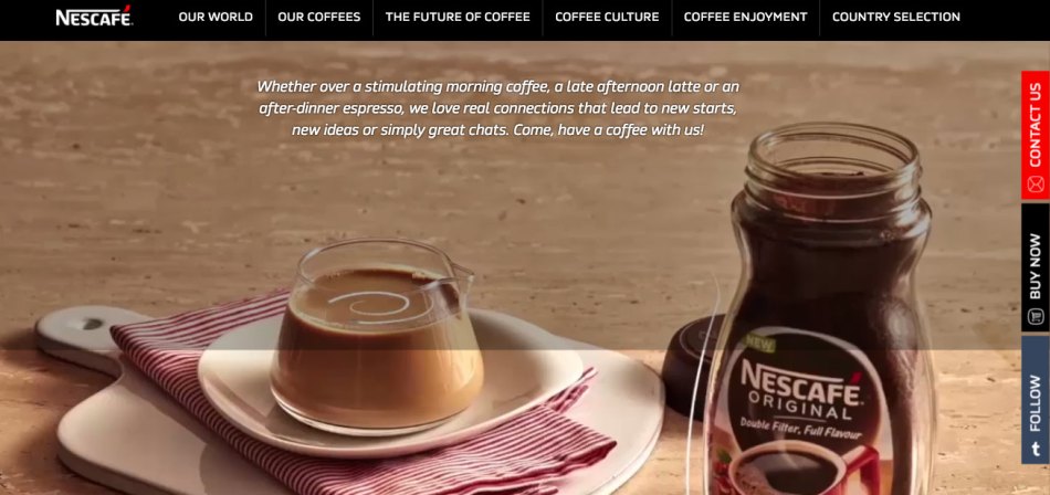 Neskafe Dark web design color