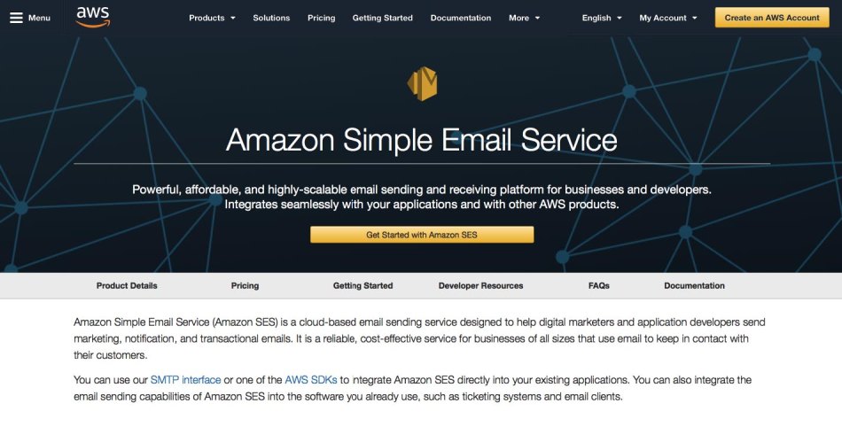 Amazon Transactional Email Service