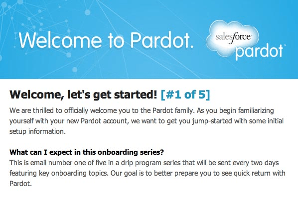 Pardot email sequence