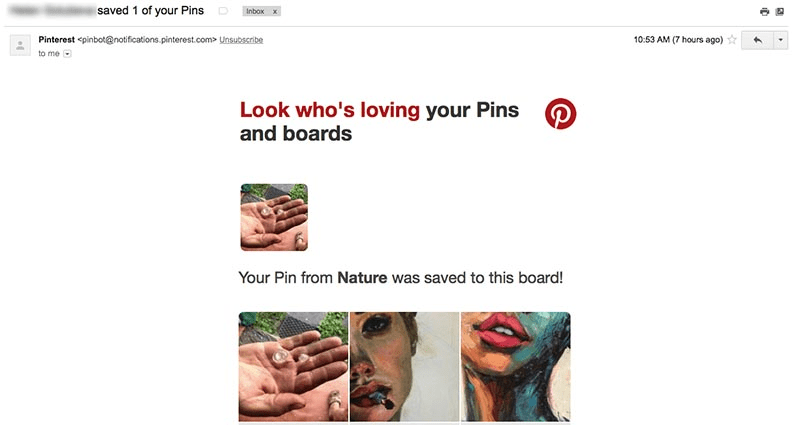 Email from Pinterest