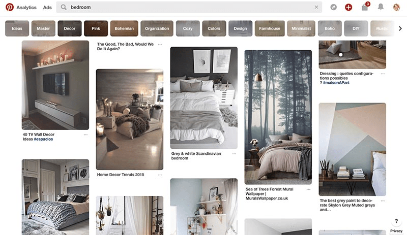 vertically aligned images on Pinterest