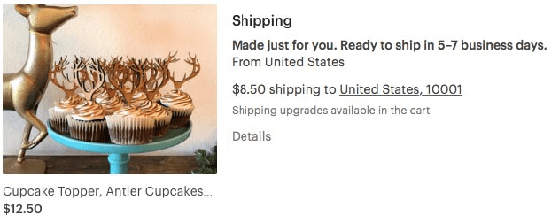 Shipping on Etsy