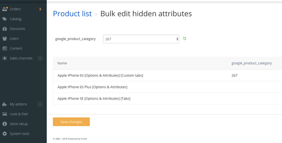 Bulk edit hidden attributes