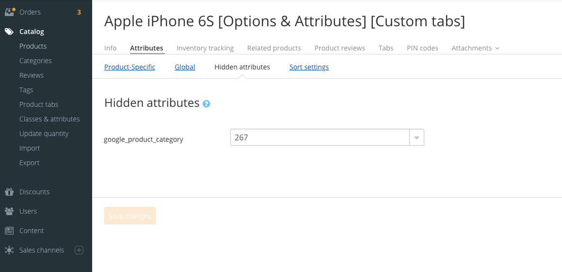 Assign Google product category value