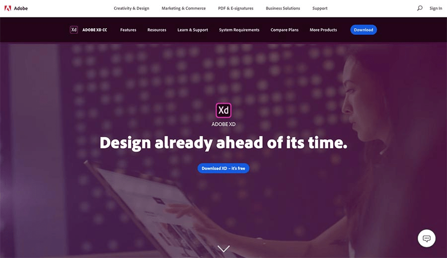 Adobe XD web design Software