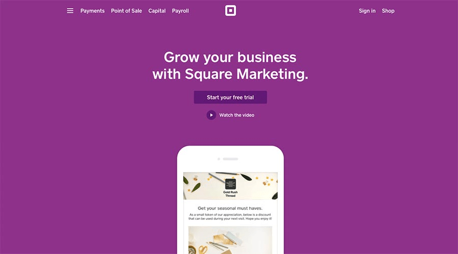 Square email marketing software