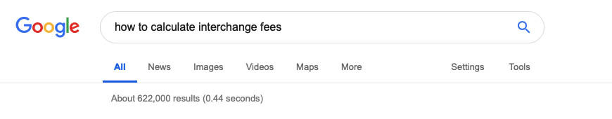 Interchange fees in Google