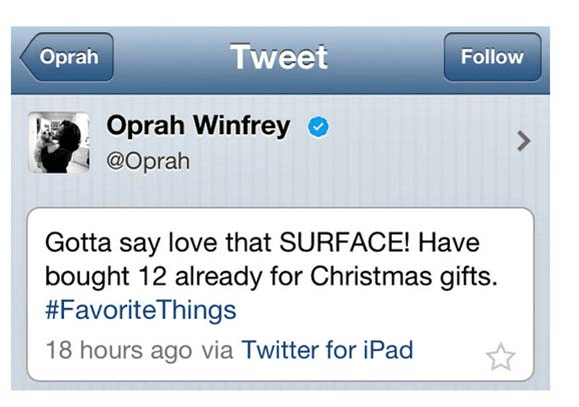 Oprah Winfrey Instagram Shopping campaign
