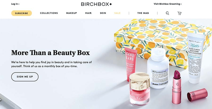 BirchbBox signup form design