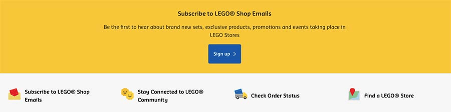 LEGO signup form design