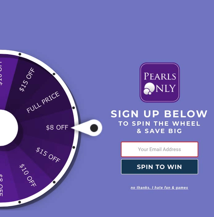 PearlsOnly Quiz On Sign Up