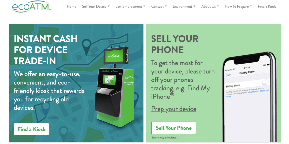 ecoATM device trade-in