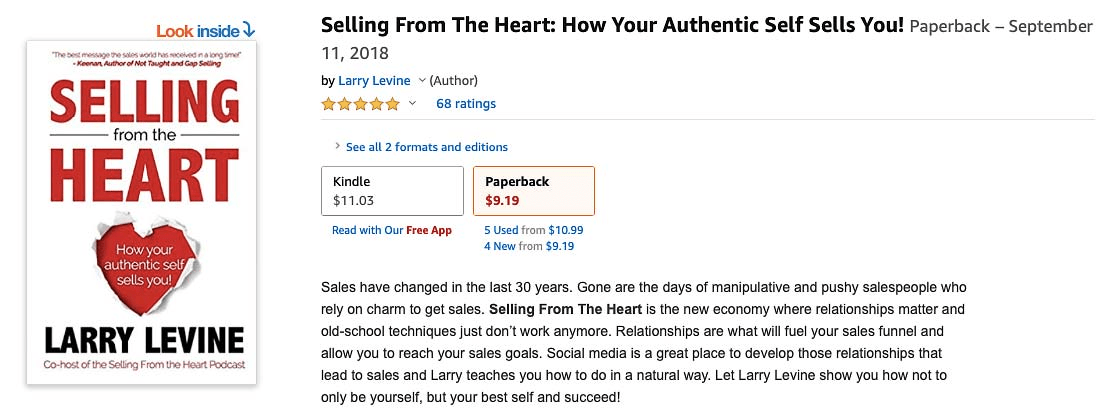 Selling From the Heart Social Media Marketing Book