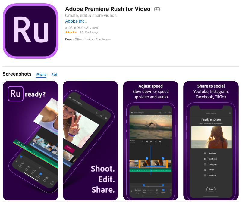 adobe premiere rush