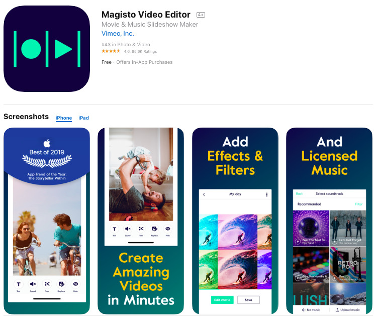 magisto video editing app