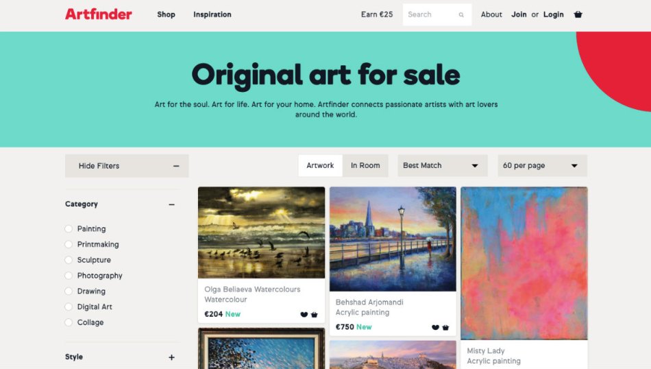 Using Artfinder to sell art online