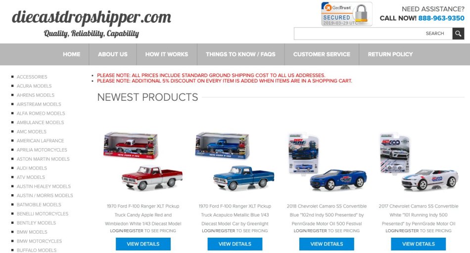 Die Cast Dropshipper