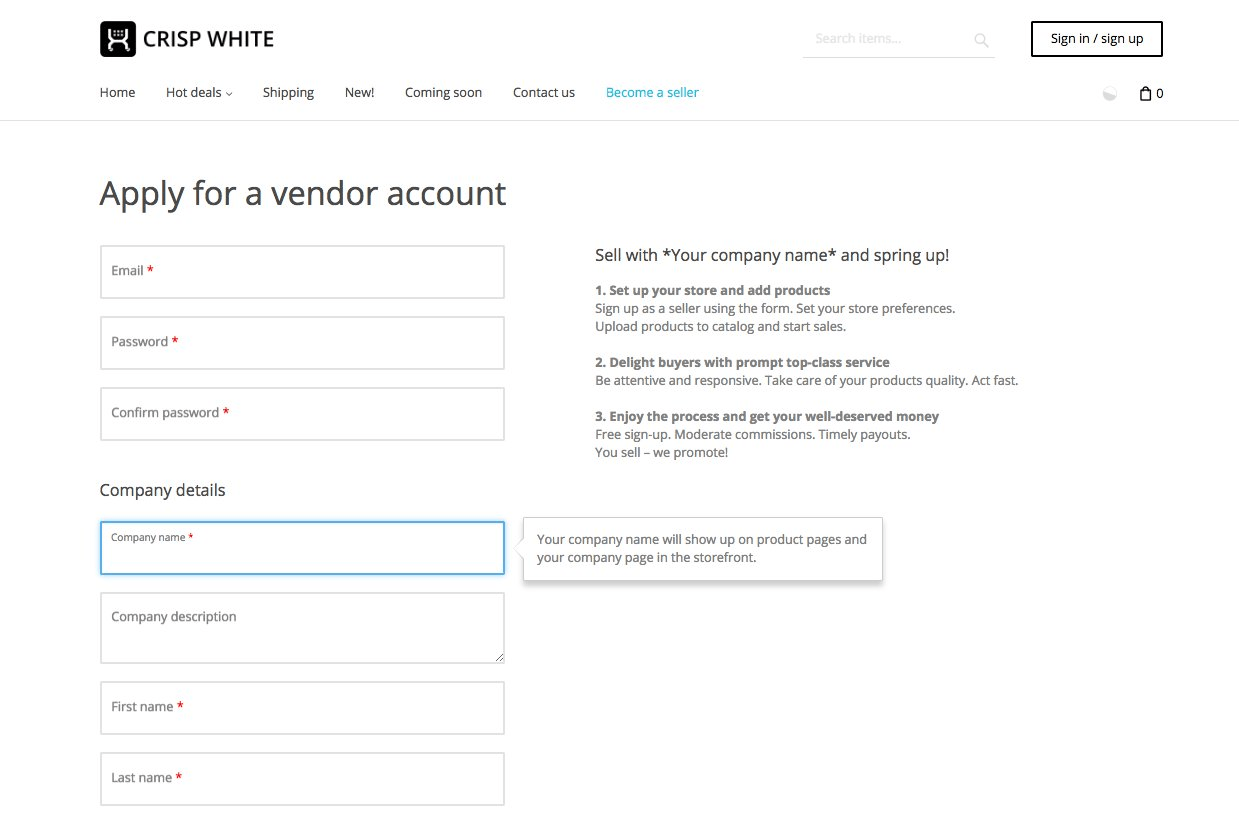 Vendor Registration Form in X-Cart