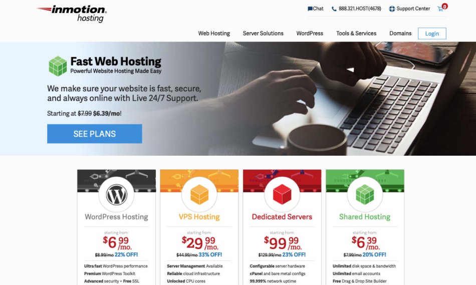 InMotion eCommerce website hosting