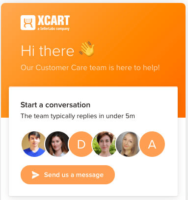 X cart live chat