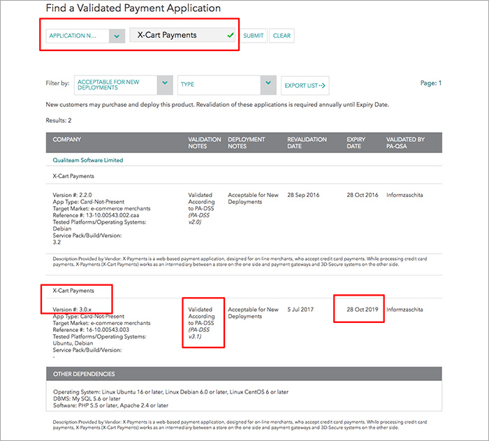 X-Payments interface