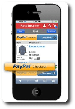 PayPal in a cell phone
