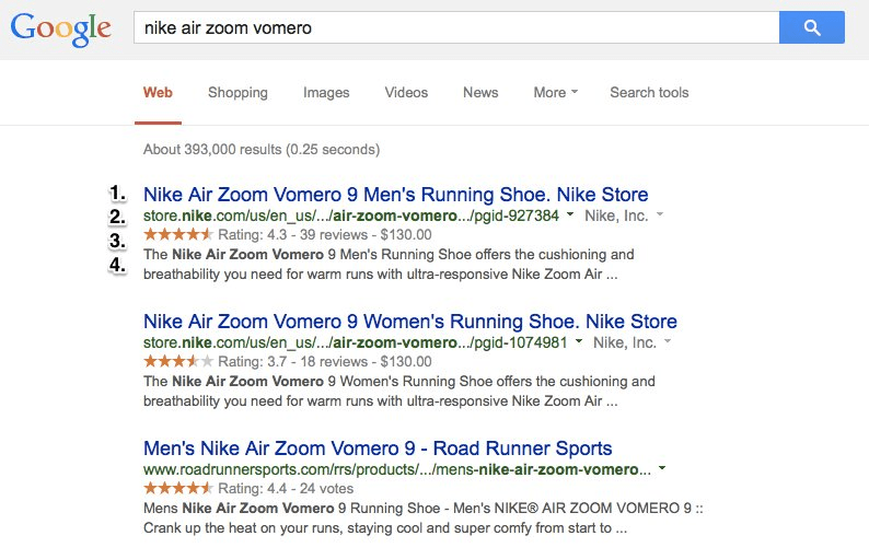 Nike Zoom Vomero Search Engine Results Page 
