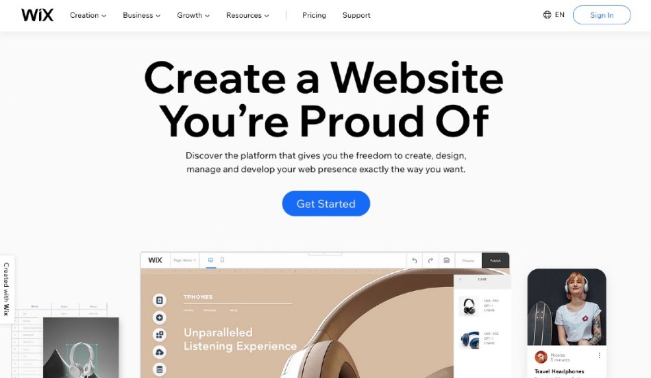 Wix website builder