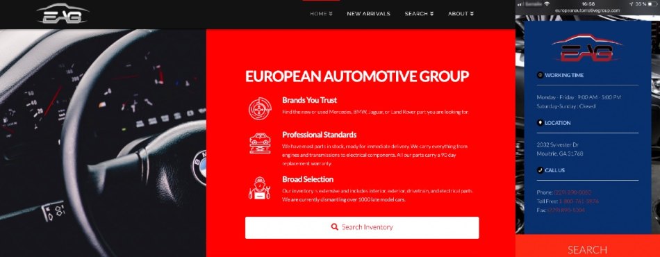 European Automotive Group Mobile Design