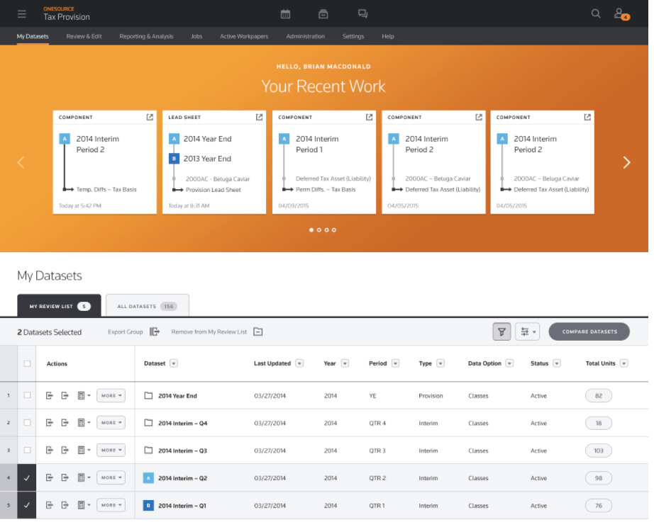 Thomson Reuters Dashboard