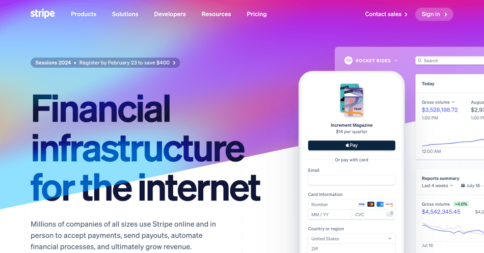 Stripe — Financial Infrastructure for the Internet.