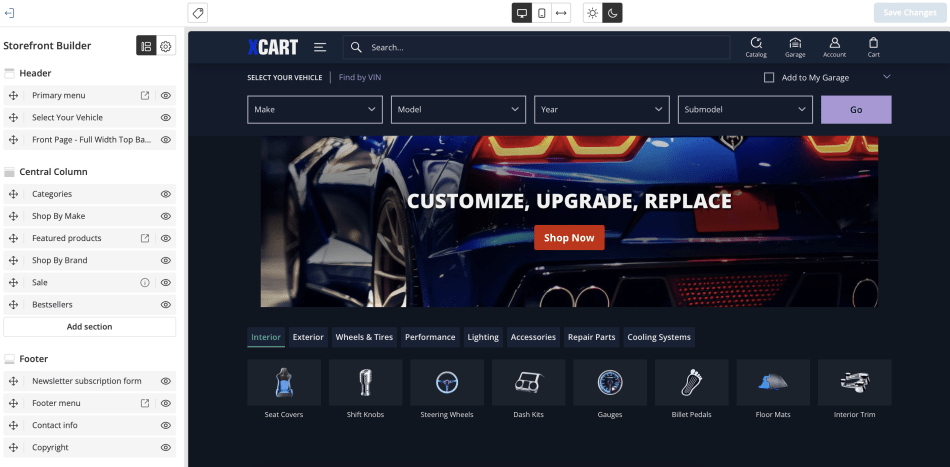 X-Cart Storefront Builder