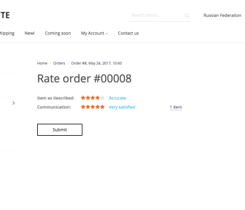 Crisp White Rate Order Page