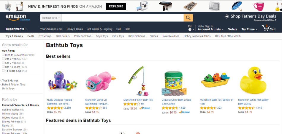 Amazon's Bestsellers Page