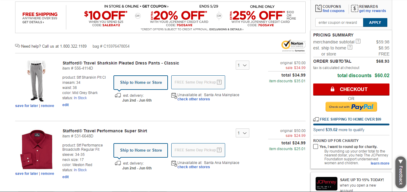 JCPenney - Easy and Informative UI