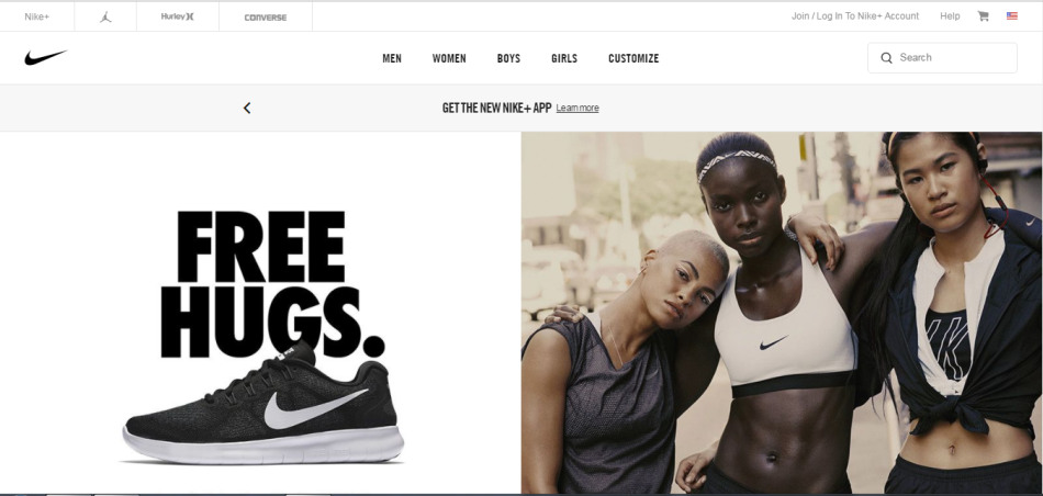 Nike Desktop Site
