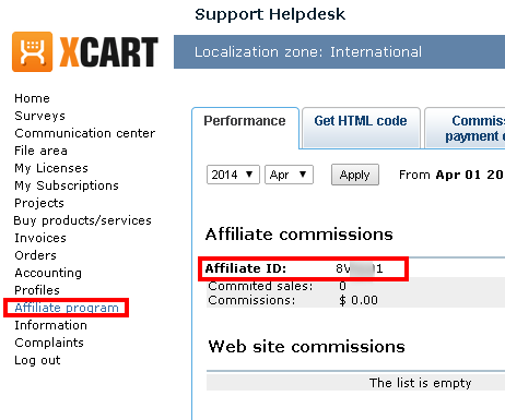 Affiliate ID X-Cart